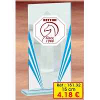 Trophée VERRE : Réf. 151-32  - 15cm
